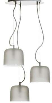 Suspension Zella 3 abat-jour, design E. Gallina -