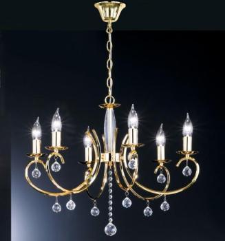 Lustre Honsel Sala Laiton, 6 lumières - Classique