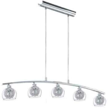 Suspension Oviedo G9Eco 33W Chrome Verre Transparent Suspension Oviedo G9Eco 33W