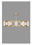 Grande suspension anneau douze lumières