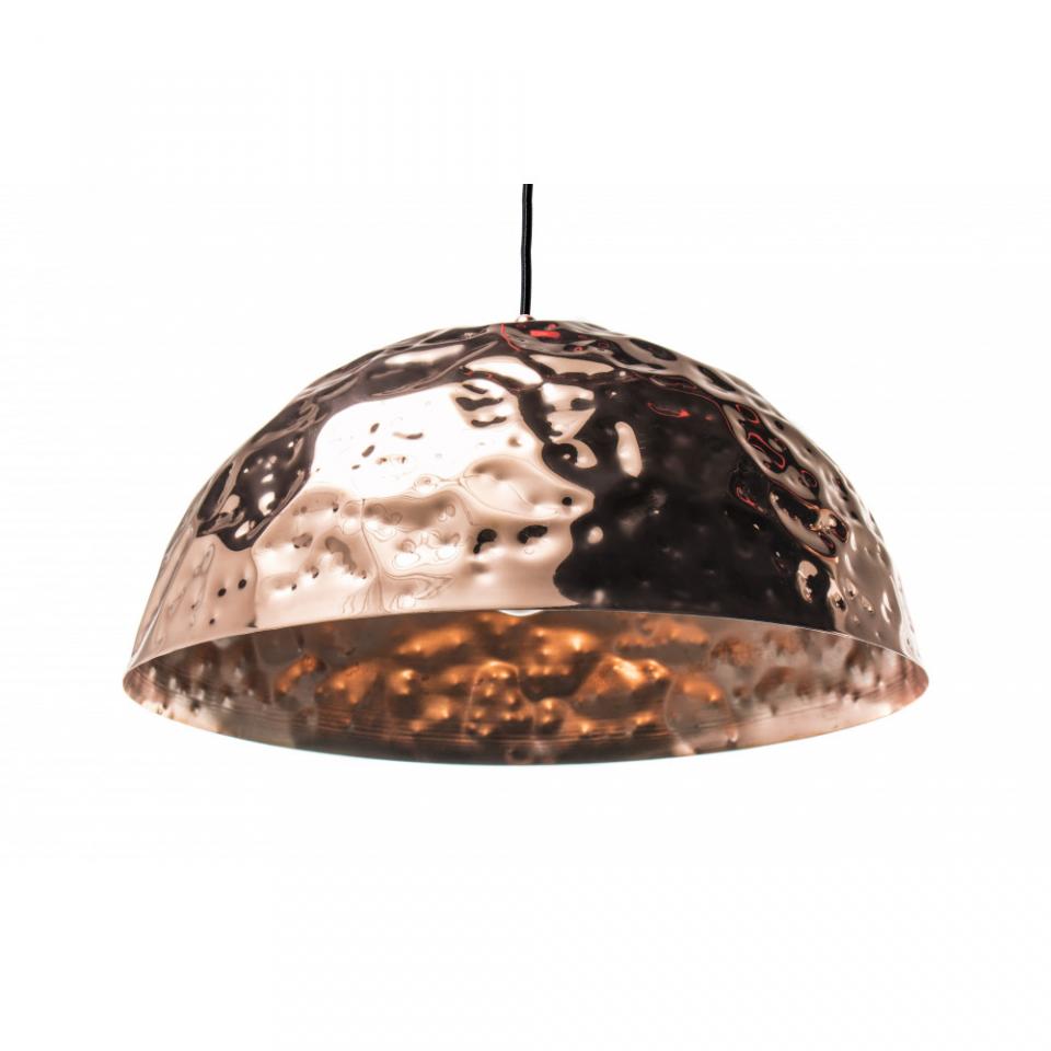Luminaire suspension cuivre martelé ø40 Forge