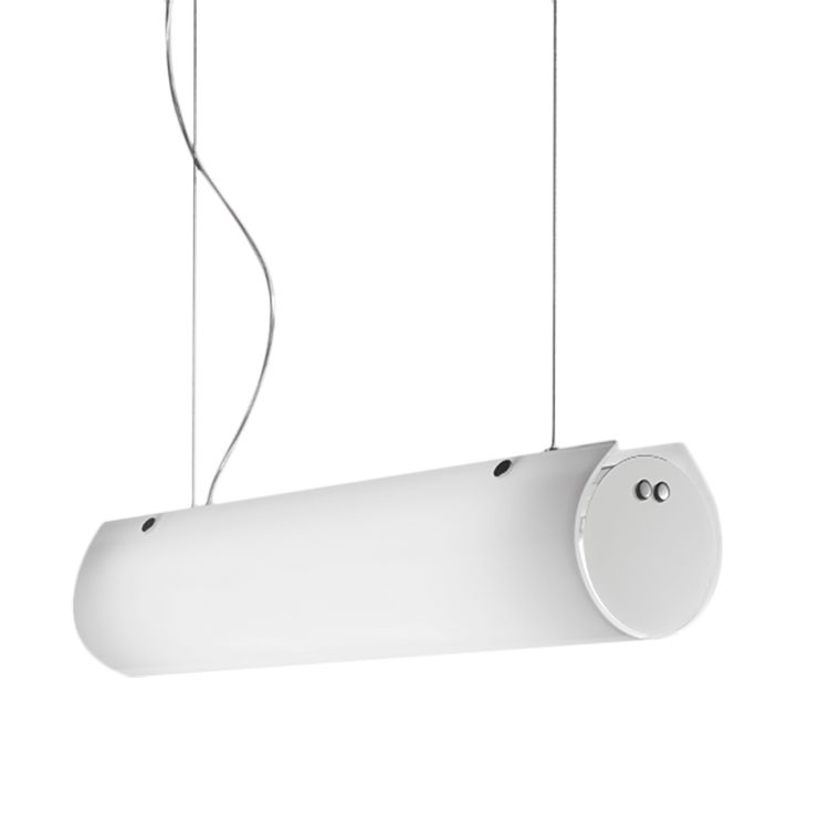 Suspension Tub-O - Verre / Métal Blanc 2 ampoules