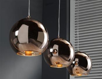 Luminaire suspension globe en cuivre design TROT