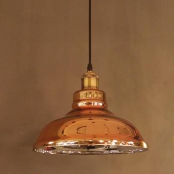 Luminaire style loft industriel ambré transparent