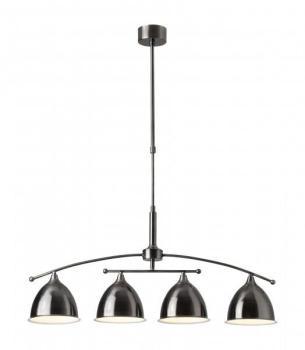 Suspension Brilliant Enzio Etain, 4 lumières - Cla
