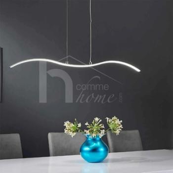 Luminaire suspension design FRIDAY, en acier chrom