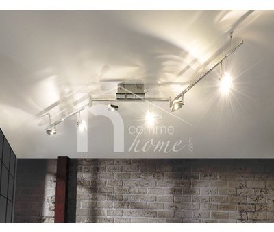 Plafonnier design à LED en nickel mat GEAR