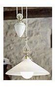 Suspension cône et contrepoids en verre dépoli et porcelaine Suspension cône et contrepoids