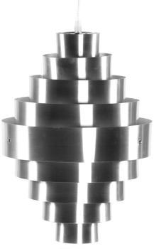 Lustre suspension design aluminium brossé - Maïa