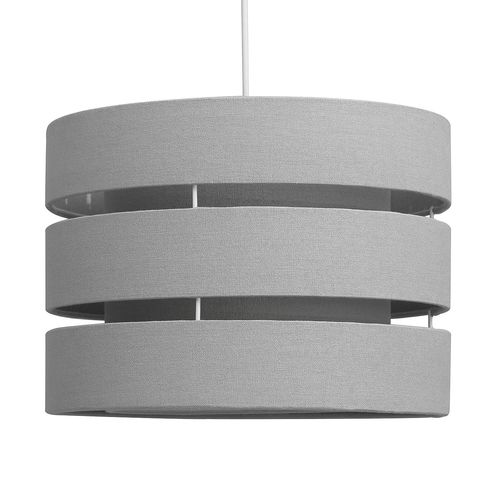 Suspension Hek - Coton / Métal - 1 ampoule - Gris