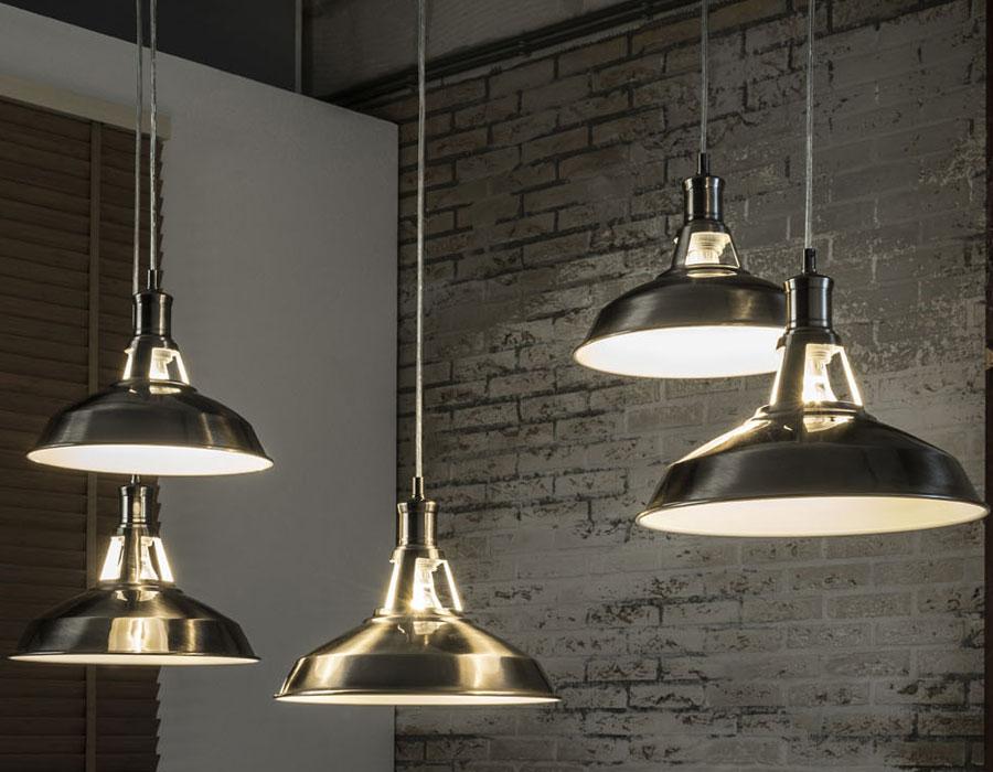 Suspension industrielle en métal 5 lampes TYPHON