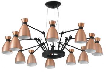 Lustre salle à manger Retro L100 cm - Cuivre