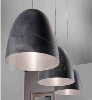 Luminaire suspension design gris CLAUDIO, 3 lampes