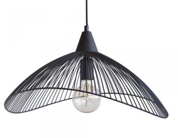 Suspension filaire en métal noir hauteur 24cm Kast