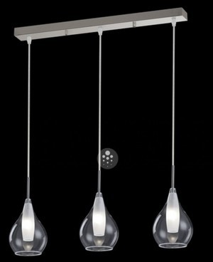 Suspension 3 gouttes design verre transparent - Vi