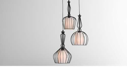 Emeline,suspension multiple, noir mat