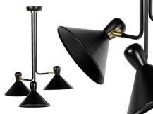 Ogilvy, suspension multiple, noir mat et laiton vi