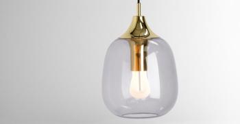 Temple, suspension avec ampoule Plumen 002, laiton
