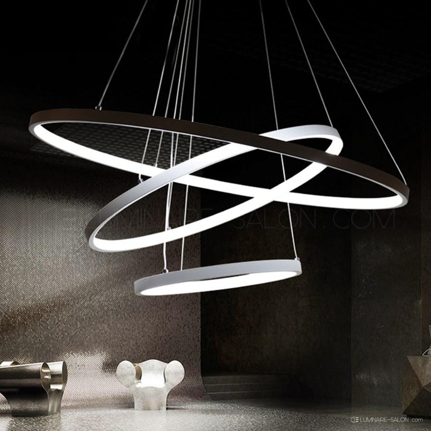 Suspension LED design annulaire ajustable Planète