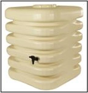 Récupérateur à eau cubique 1000 litres beige