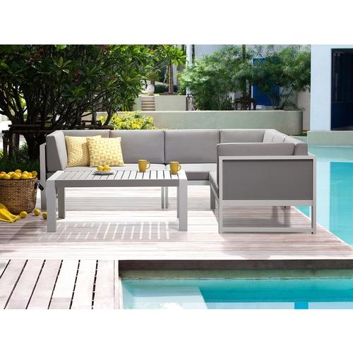 Salon de jardin - Canapé d angle et table basse -