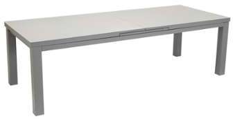HYBA Table Canberra allonge automatique 257 321 - Gris HYBA Table Canberra allonge