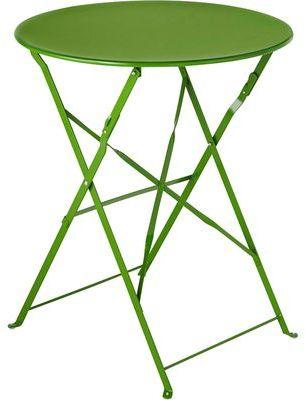 Table de jardin pliante verte en acier (2 places)