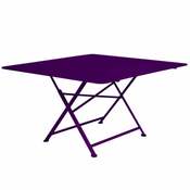 Table de jardin carrée pliante en acier 8 personnes Table de jardin carrée pliante
