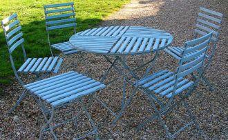 Table ronde azur