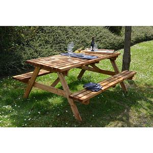 Table pique nique Kapa 6 personnes 180 x 150 cm d