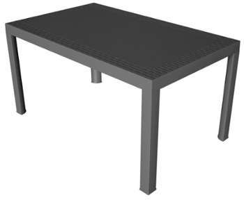 CARREFOUR DREAM - Table de jardin rectangulaire - Anthracite CARREFOUR DREAM - Table de