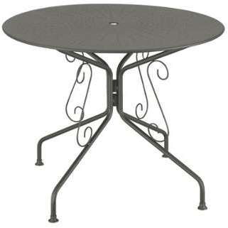 CARREFOUR Table de jardin ronde romantique - Graphite CARREFOUR Table de jardin
