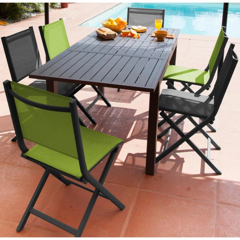 Table de jardin à rallonge TRIESTE en aluminium 13