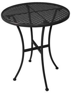 Table bistro ronde en acier ajouré noire