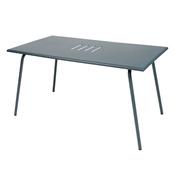 Table de jardin rectangulaire Acier MONCEAU Gris orage Table de jardin rectangulaire