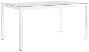 Table Aluminium Plateau Verre Cruise 150 x 90 cm Table Aluminium Plateau Verre