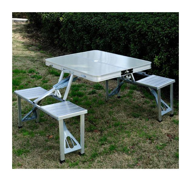 Table de camping pique-nique pliante aluminium 4 p