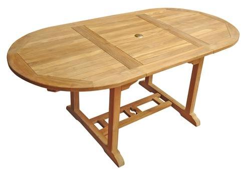 Table extensible ovale en teck Ecograde Sirius 120