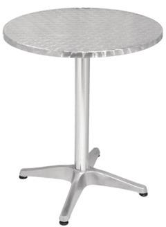 Table bistro ronde inox et aluminium Ø800 mm