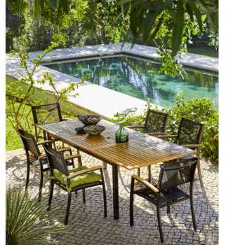 CARREFOUR Table de jardin extensible Louga CARREFOUR Table de jardin
