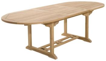 Table de jardin en teck extensible 180 240 SANTALUZ Table de jardin en teck extensible