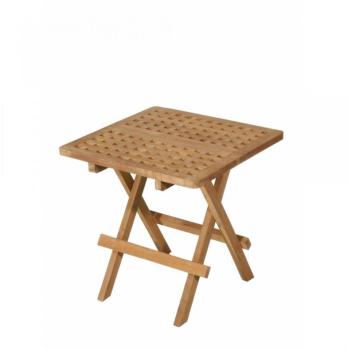 Table basse de jardin carrée PIQUE NIQUE en teck