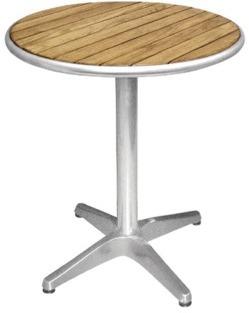 Table bistro ronde frêne et aluminium Ø600 mm