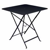 Table de jardin carrée pliante Acier laqué BISTRO Carbone Table de jardin carrée pliante