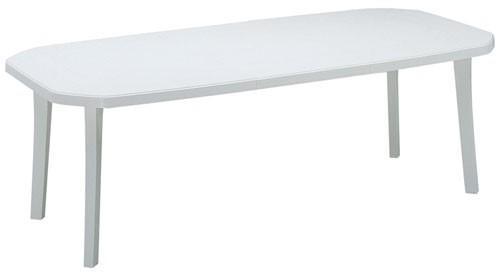 Table miami avec allonge - 220 x 100 cm - blanc