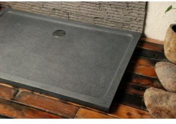 Grand receveur de douche 160x90 granit gris à lit