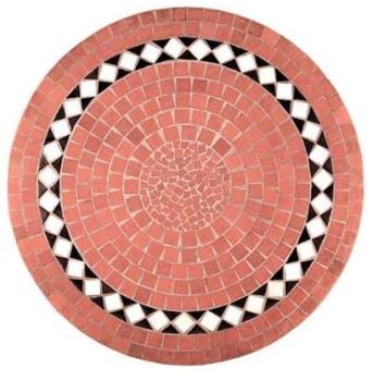 Table jardin ronde en mosaique (90 cm) - table fer