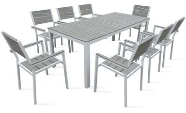 Table de jardin 8 places aluminium et polywood