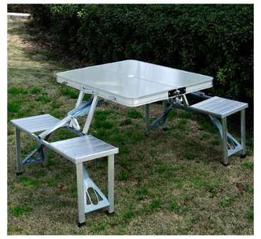 Table de camping pique-nique pliante aluminium 4 p