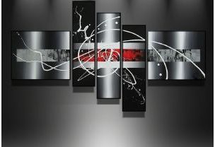 Tableaux design noir rouge Elégant